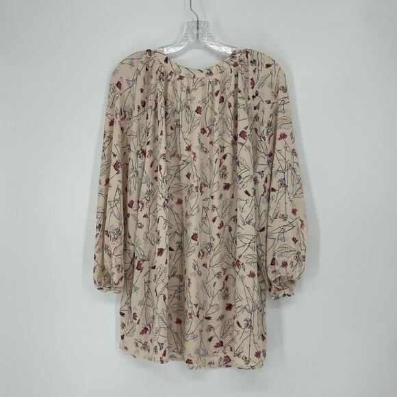 Lila Rose Long Sleeve Split Neck Floral Top Size 2X - Picture 5 of 7